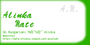 alinka mate business card